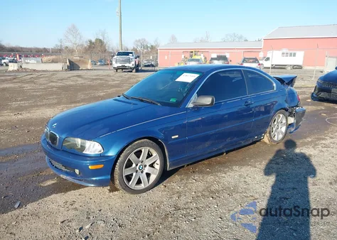 2002 BMW 325Ci из США, поврежденный, VIN WBABN33482JW51512